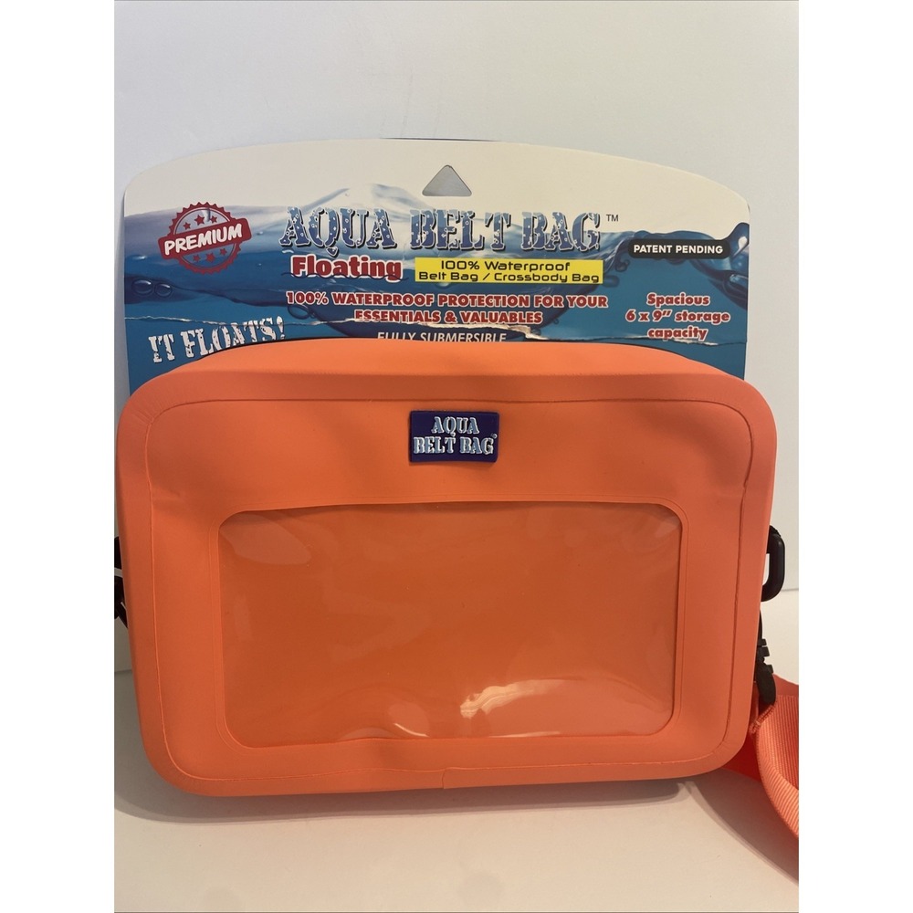 Aqua Belt Bag - Waterproof/Floating Storage - Coral - NEW! 6"x9"x3"